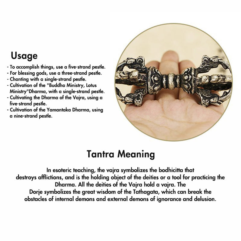 ATELIER-TIBET – Cloche de Méditation et Vajra Dorje | Ensemble Rituel en Cuivre
