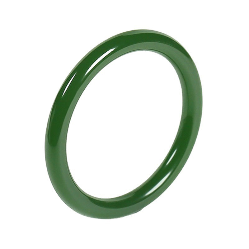 ATELIER-TIBET – Bracelet Jonc Longevity en Jade Cyan Naturel | Harmonie & Longévité Symbolique