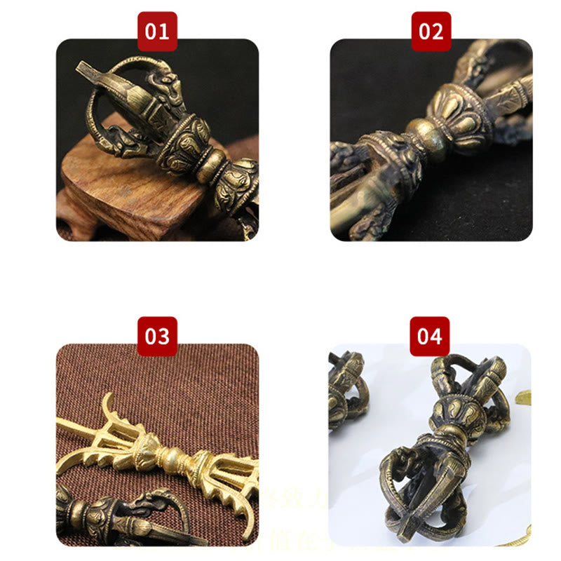 ATELIER-TIBET – Vajra Dorje Tibétain en Cuivre Fait Main au Népal | Décoration Méditation