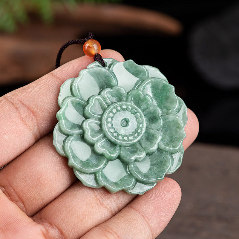 ATELIER-TIBET – Collier en Jade Naturel avec Pendentif Éléphant en Argent Sterling 925