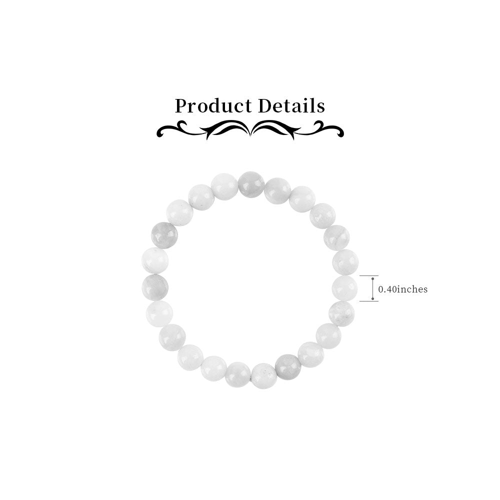 ATELIER-TIBET – Bracelet en Agate Mousse Naturelle – Harmonie & Ancrage – Perles 10 mm