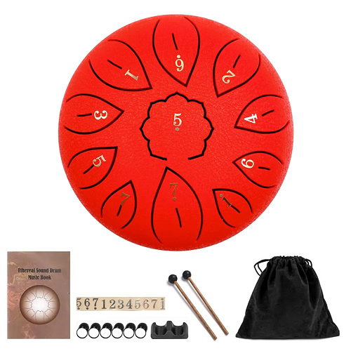 Tongue Drum 11 notes – Ensemble Steel Drum compact & accessible pour méditation et détente