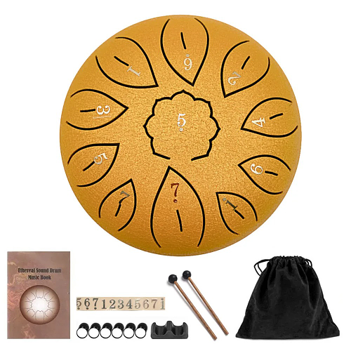 ATELIER-TIBET Tongue Drum 11 notes – Ensemble Steel Drum compact & accessible pour méditation et détente