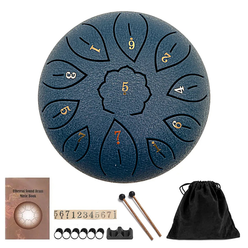ATELIER-TIBET Tongue Drum 11 notes – Ensemble Steel Drum compact & accessible pour méditation et détente