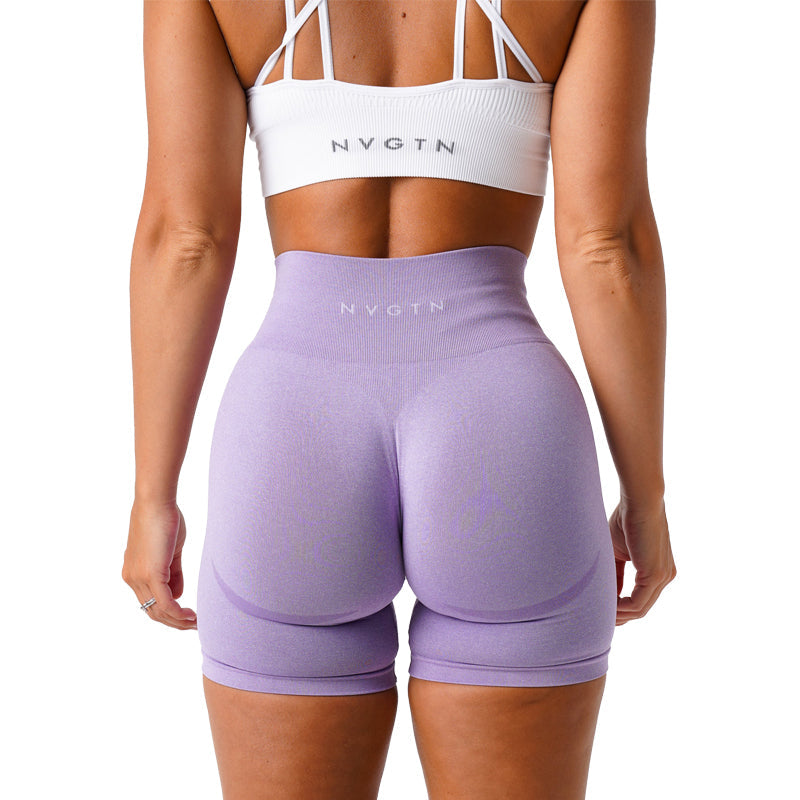 ATELIER-TIBET – Legging de Yoga Push Up Violet en Nylon Respirant
