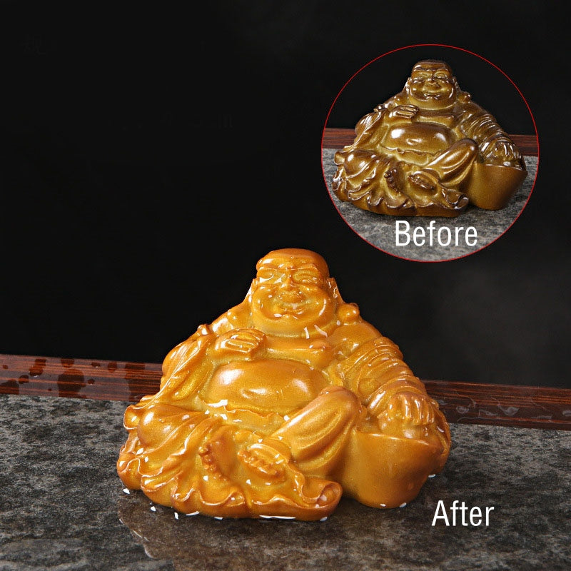 ATELIER-TIBET changeantes de couleur Bouddha rieur résine thé animal de compagnie richesse maison figurine décoration