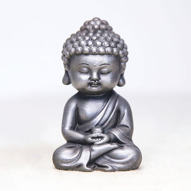 ATELIER-TIBET Pierres faites à la main, Ksitigarbha Kwan Yin Guanyin Avalokitesvara Tathagata, poudre de fer rouille, Statue en résine moulée, décoration de la maison