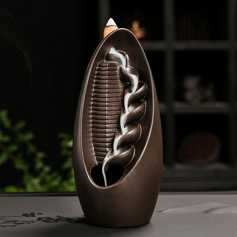 ATELIER-TIBET – Brûleur d’Encens Main de Bouddha Céramique – Artisanat & Fumée à Reflux