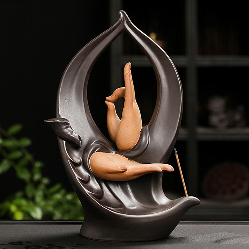 ATELIER-TIBET – Brûleur d’Encens Main de Bouddha Céramique – Artisanat & Fumée à Reflux