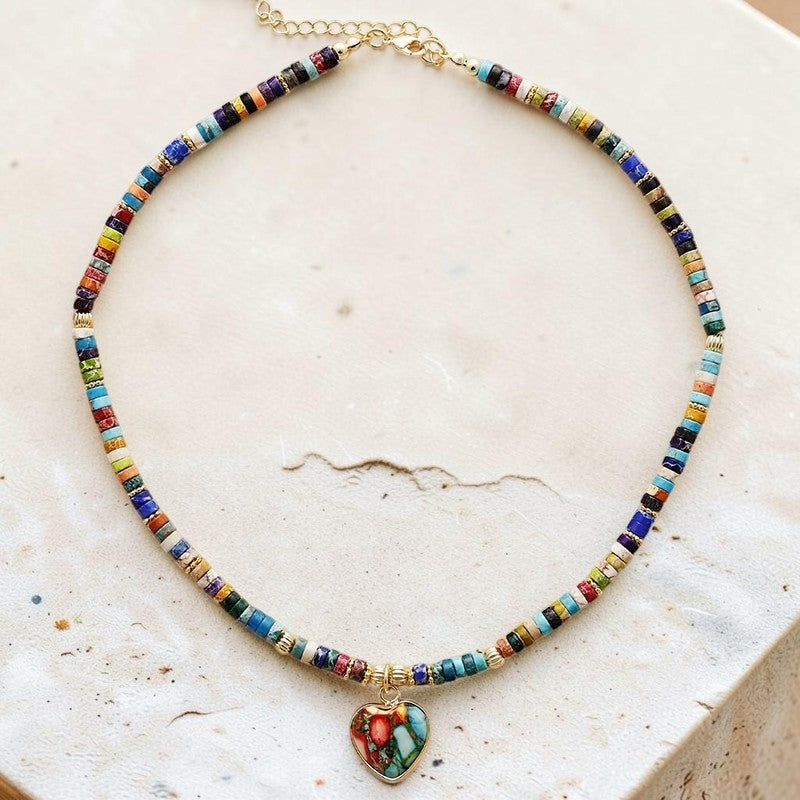 ATELIER-TIBET – Collier Bonne Énergie en Jaspe Multi-couleurs