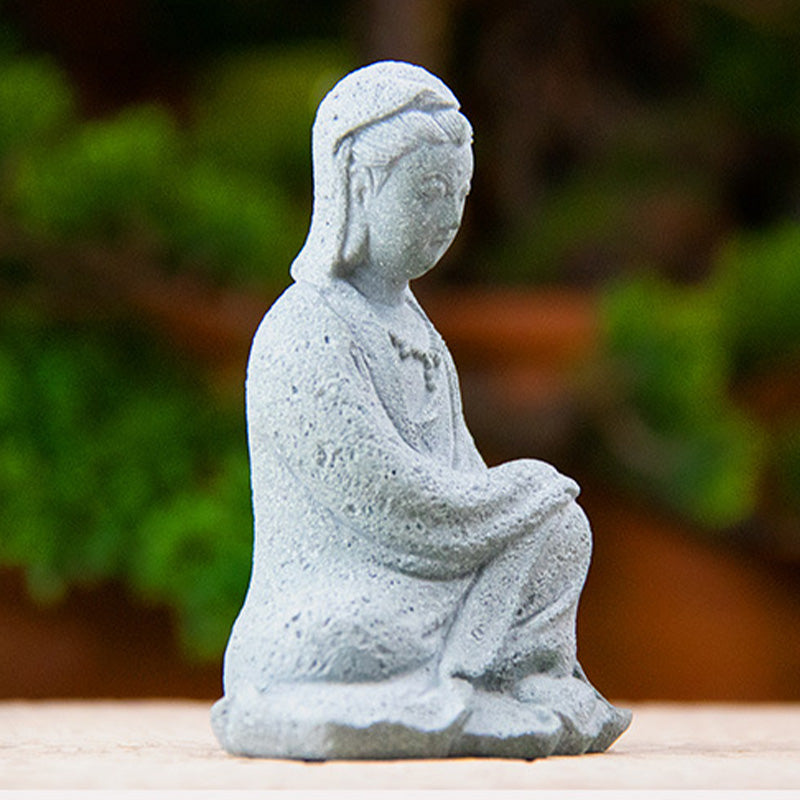 ATELIER-TIBET Statue Avalokiteshvara en grès – Bénédiction et sérénité pour la maison