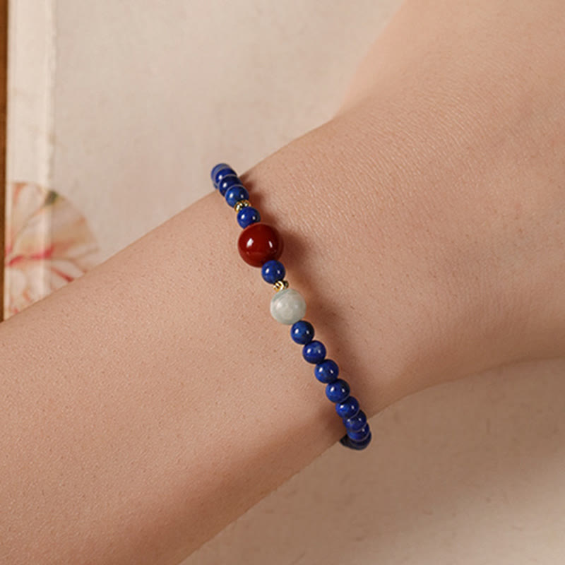 ATELIER-TIBET – Bracelet Équilibre en Lazurite Naturelle 4 mm (Méditation & Pleine Conscience)
