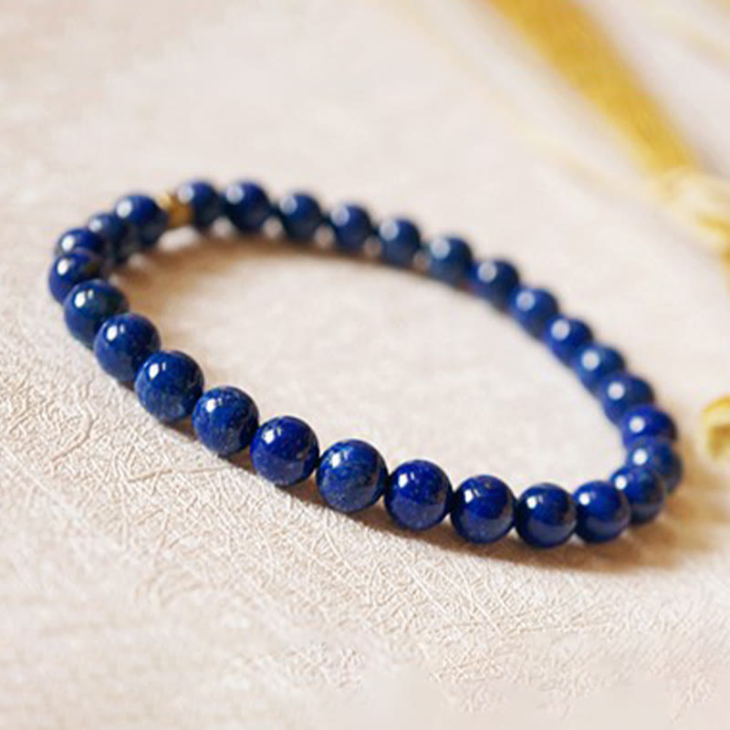 ATELIER-TIBET – Bracelet Lapis Lazuli 4 mm en Lazurite Naturelle