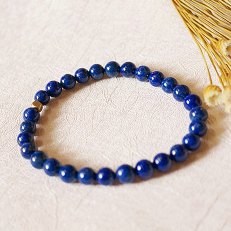 ATELIER-TIBET – Bracelet Lapis Lazuli 4 mm en Lazurite Naturelle