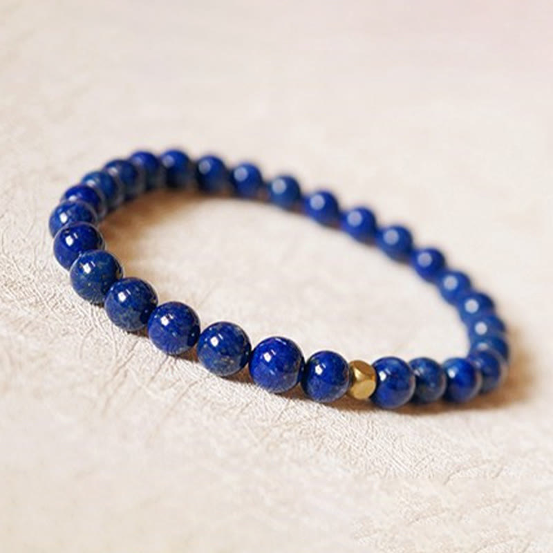 ATELIER-TIBET – Bracelet Lapis Lazuli 4 mm en Lazurite Naturelle