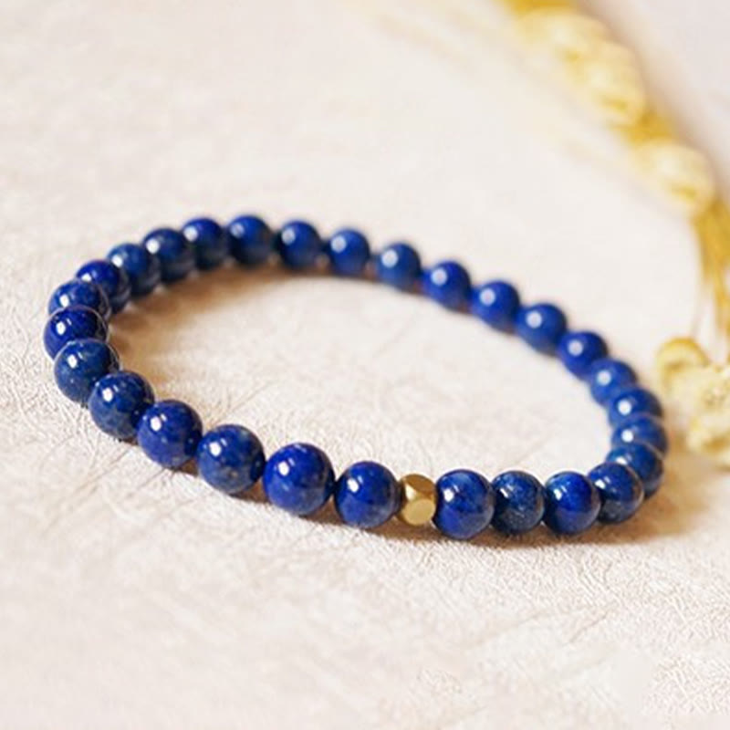 ATELIER-TIBET – Bracelet Lapis Lazuli 4 mm en Lazurite Naturelle