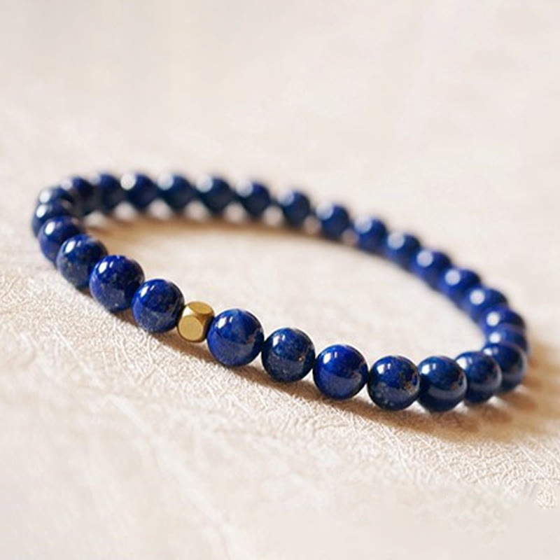 ATELIER-TIBET – Bracelet Lapis Lazuli 4 mm en Lazurite Naturelle
