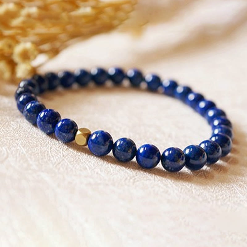 ATELIER-TIBET – Bracelet Lapis Lazuli 4 mm en Lazurite Naturelle