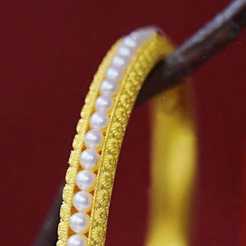 ATELIER-TIBET Bracelet Manchette Cuivre & Perles – Équilibre & Douceur