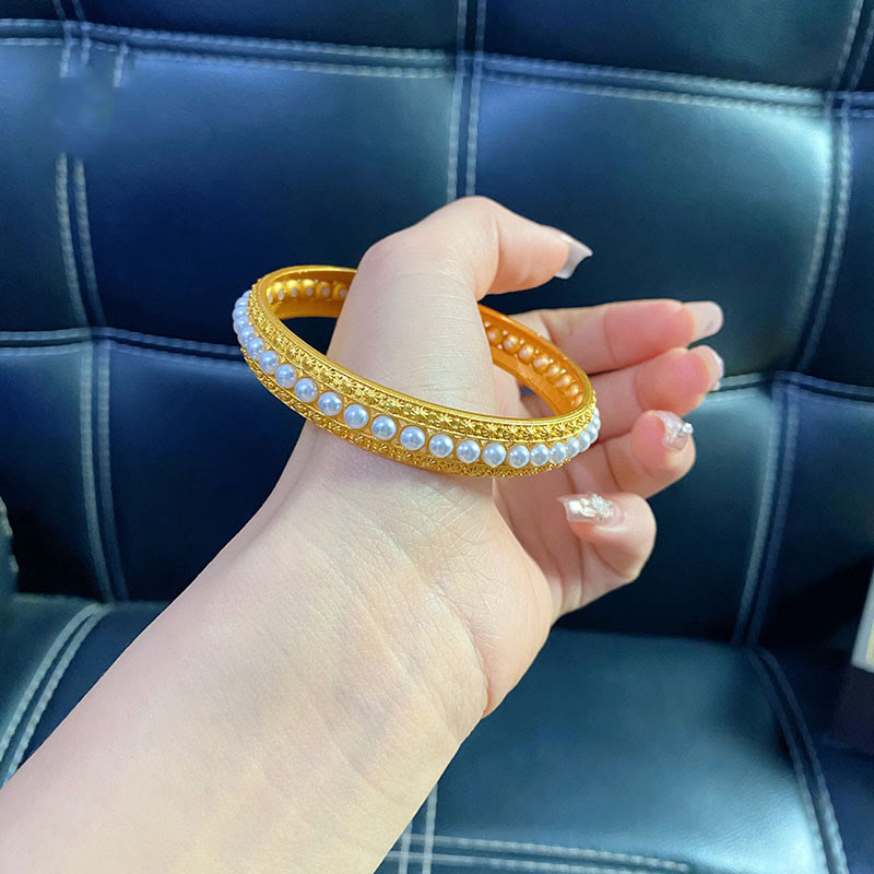 ATELIER-TIBET Bracelet Manchette Cuivre & Perles – Équilibre & Douceur