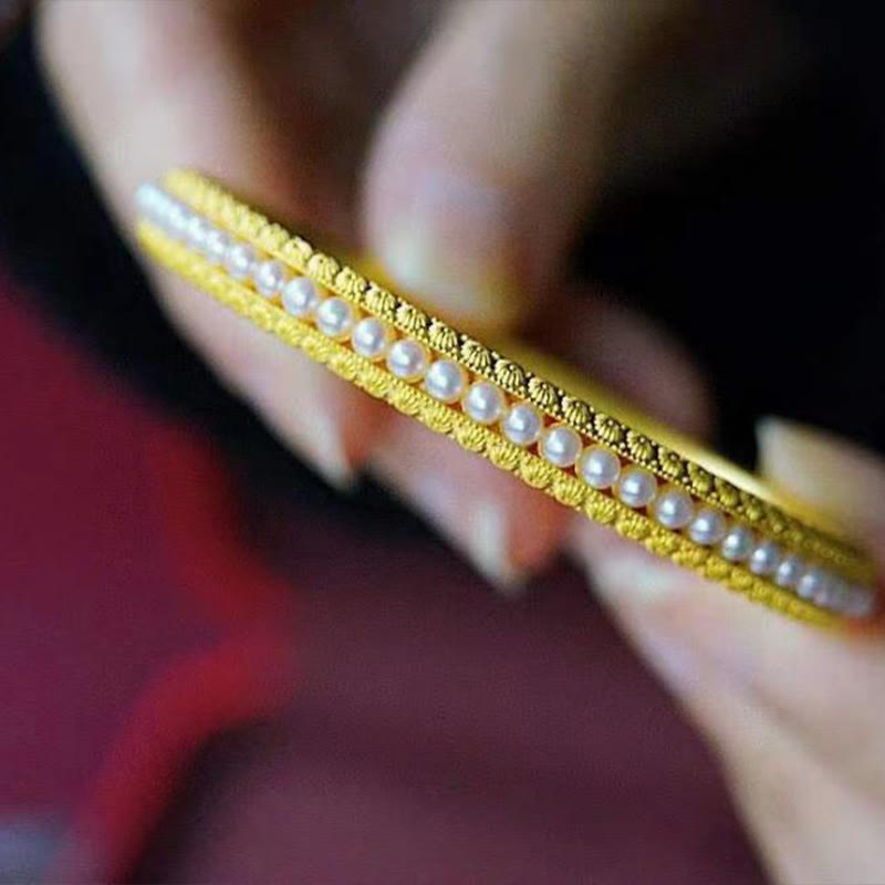 ATELIER-TIBET Bracelet Manchette Cuivre & Perles – Équilibre & Douceur