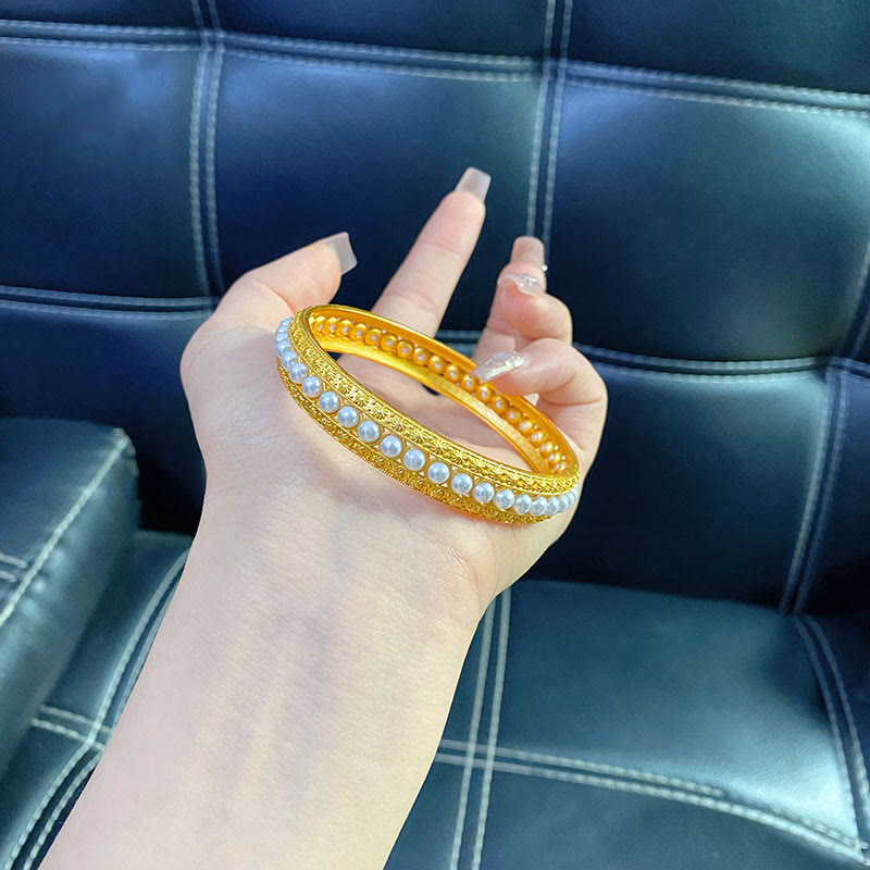 ATELIER-TIBET Bracelet Manchette Cuivre & Perles – Équilibre & Douceur