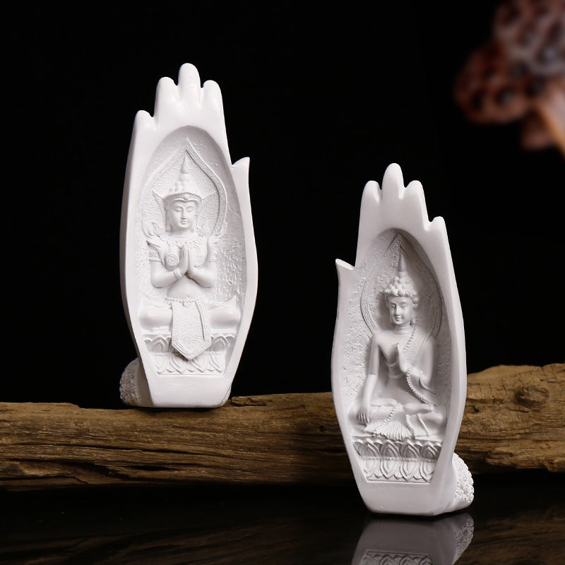 ATELIER-TIBET Statuette Bouddha en Résine – Décoration Apaisante & Élégante