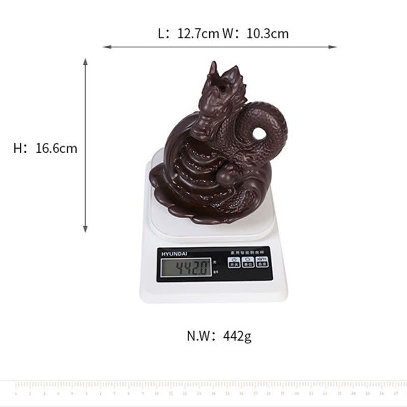 ATELIER-TIBET – Porte-Encens Dragon en Céramique – Énergie de Succès et Protection