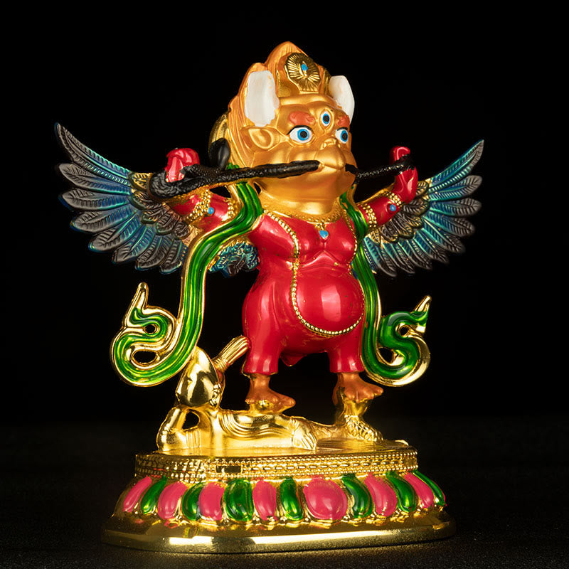 ATELIER-TIBET Alliage d'oiseau Garuda du Tibet pour éloigner les mauvais esprits Décoration de la maison