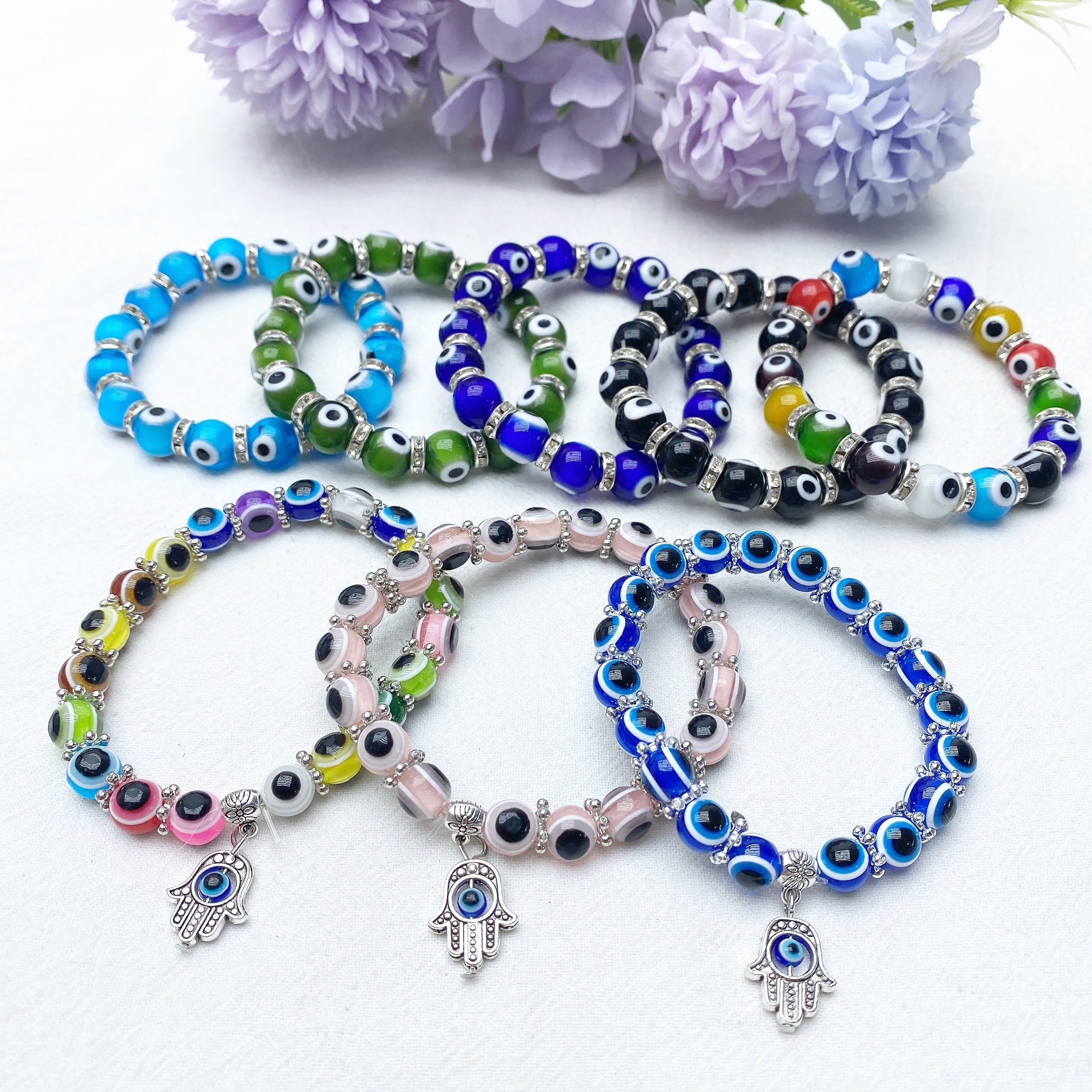 ATELIER-TIBET Bracelet Œil Protecteur Cristal 8-10mm
