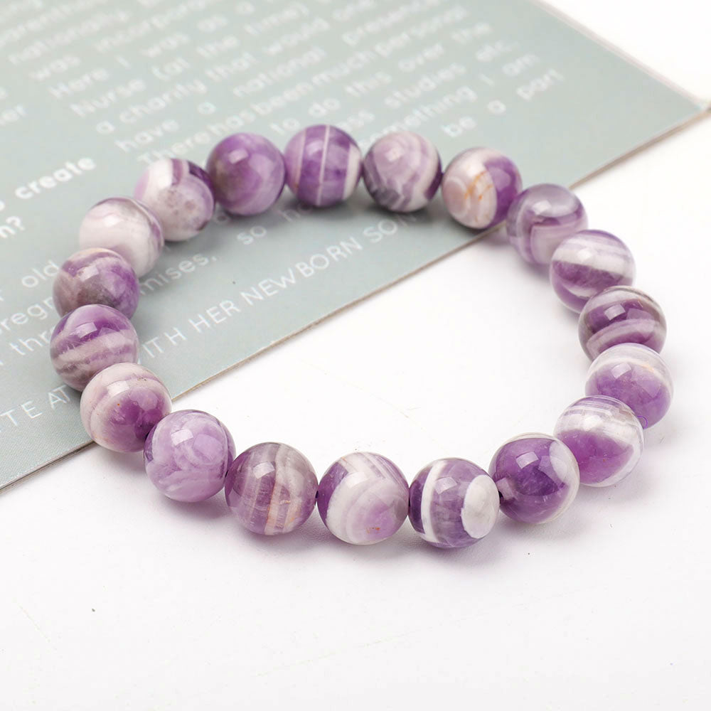 ATELIER-TIBET – Bracelet Rêve d’Améthyste Naturelle – Méditation & Sérénité – Perles 8, 10 ou 12 mm