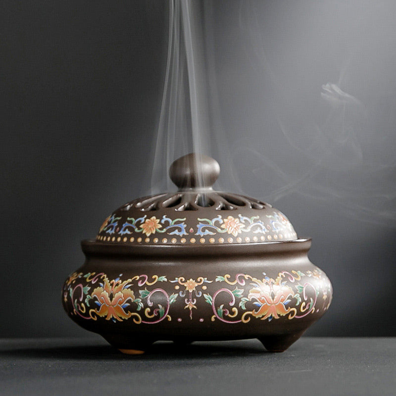 ATELIER-TIBET – Brûleur d’Encens Dragon en Céramique – Porte-Encens Zen & Décoration Intérieure