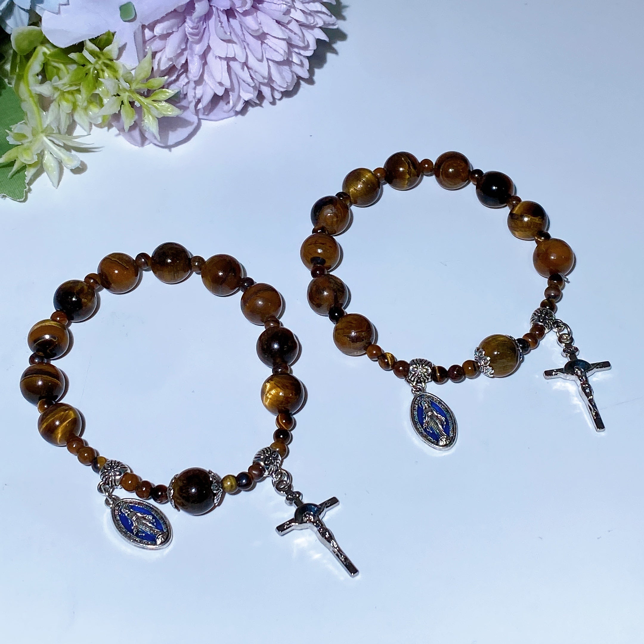 ATELIER-TIBET – Bracelet en Œil de Tigre Naturel – Équilibre & Assurance – Perles 8 mm