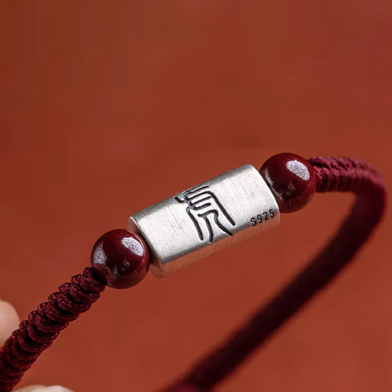 ATELIER-TIBET – Bracelet de Protection Zodiaque Chinois en Argent Sterling 925 & Fil Rouge (Ajustable)