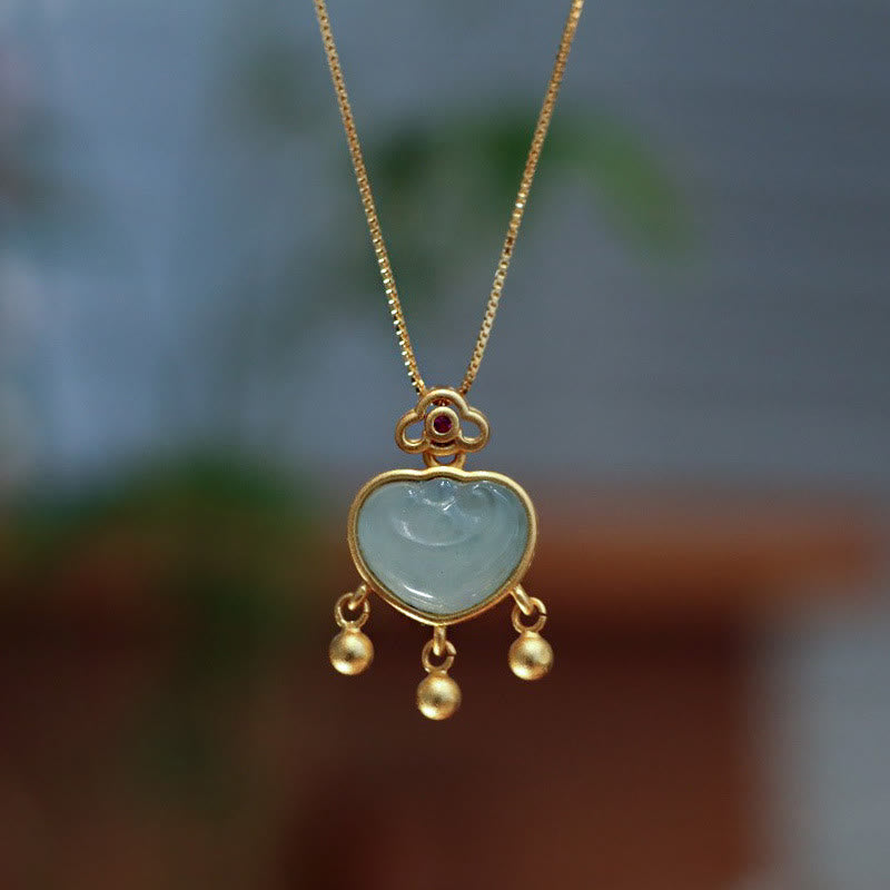 ATELIER-TIBET – Collier en Jade Naturel et Argent Sterling 925
