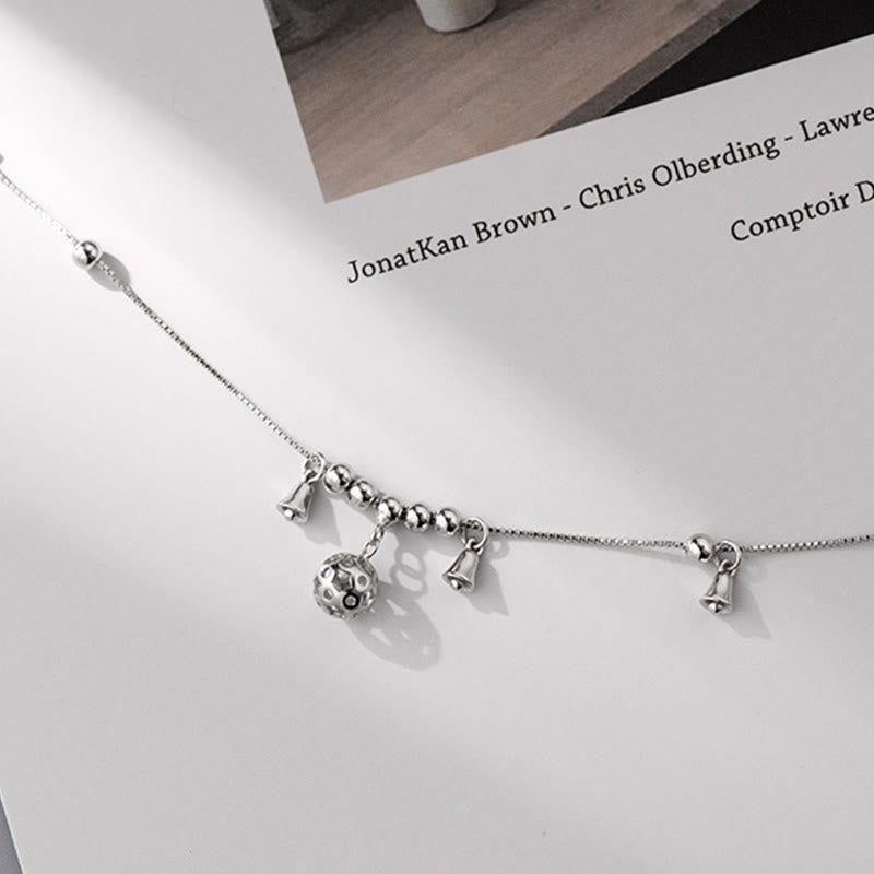 ATELIER-TIBET – Bracelet de Cheville Clochette de Protection en Argent Sterling 925 – Bijou Spirituel Unisexe