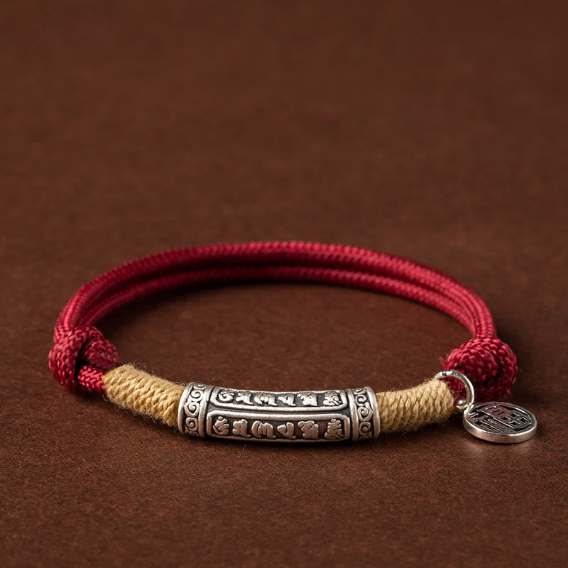 ATELIER-TIBET – Bracelet Mantra Om Mani Padme Hum en Argent 999 ou Cuivre