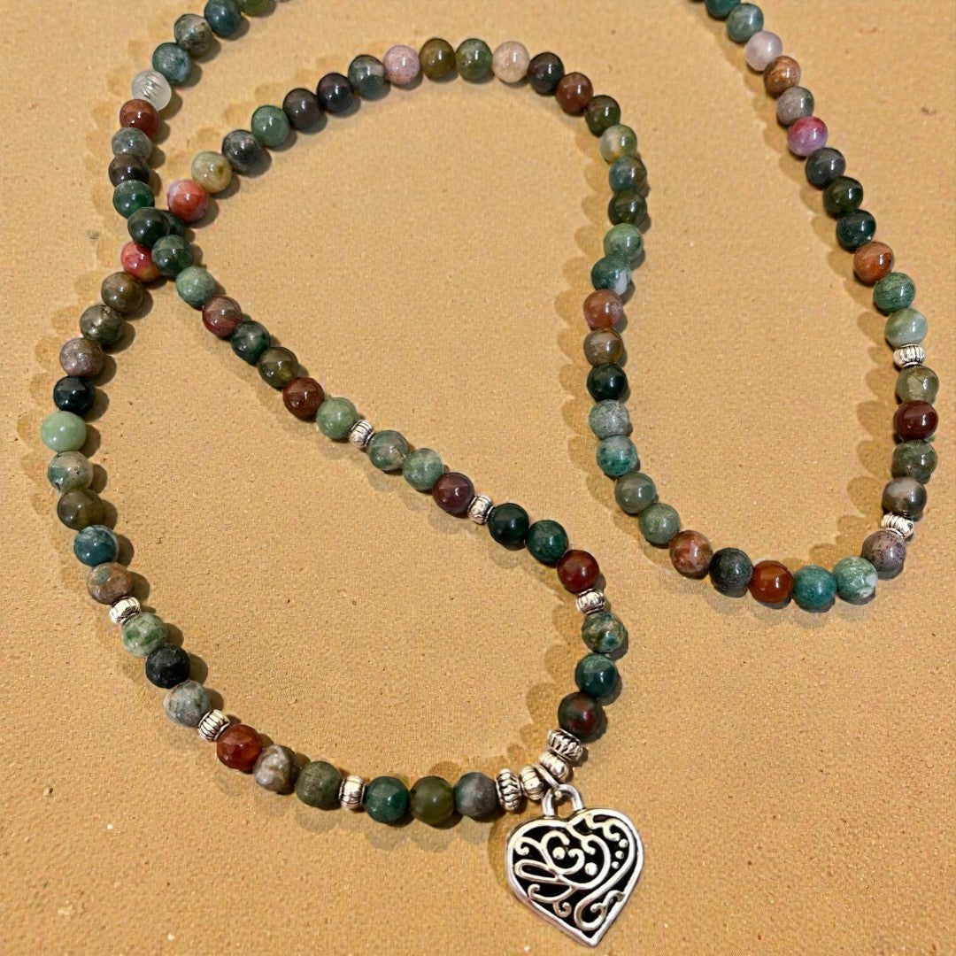 ATELIER-TIBET – Bracelet Mala Énergie Lumineuse en Agate Indienne