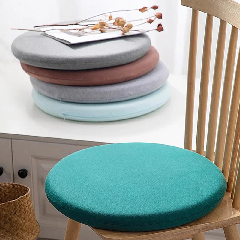 ATELIER-TIBET – Coussin de Chaise Rond Japonais en Coton & Mousse à Mémoire de Forme – 30 / 35 cm