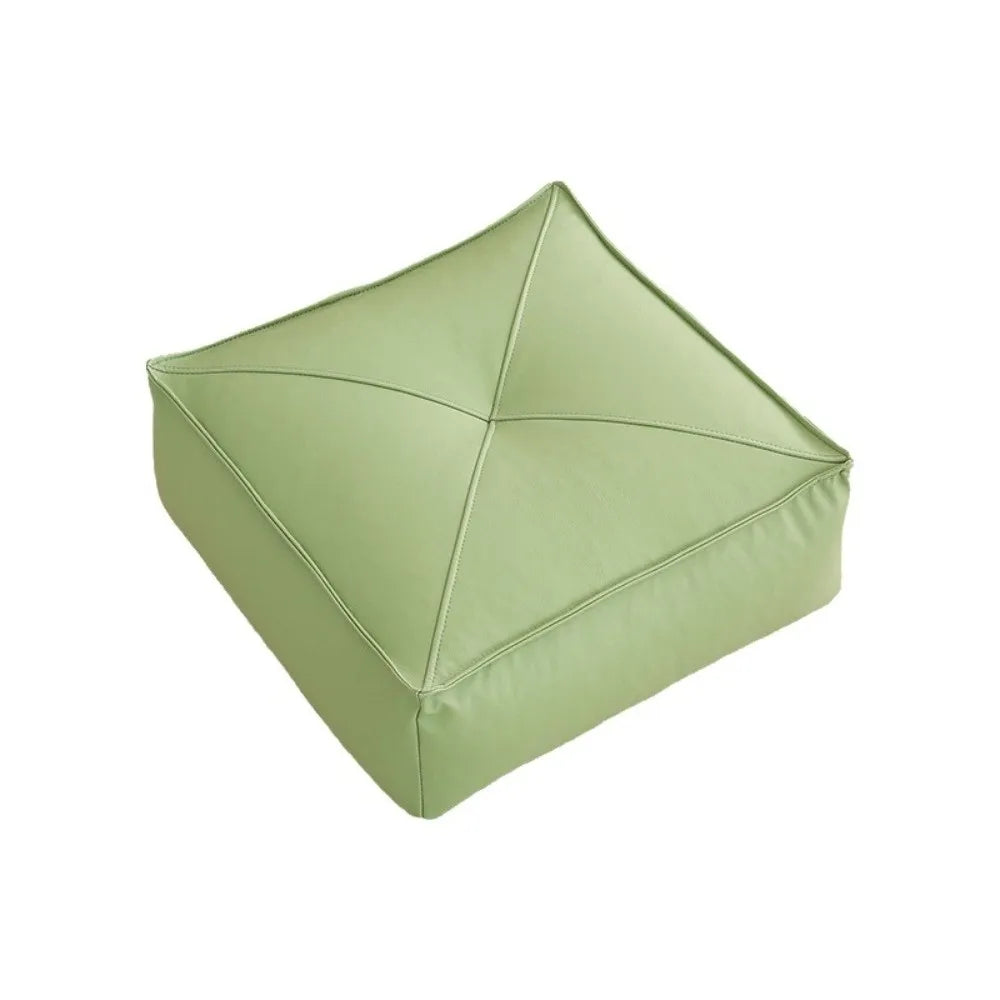ATELIER-TIBET – Coussin de Sol Japonais Carré en Cuir PU & Particules EPS – 40 × 40 × 15 cm
