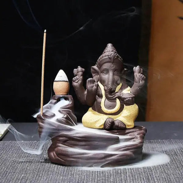 ATELIER-TIBET – Porte-Encens Cascade Divinité Ganesh