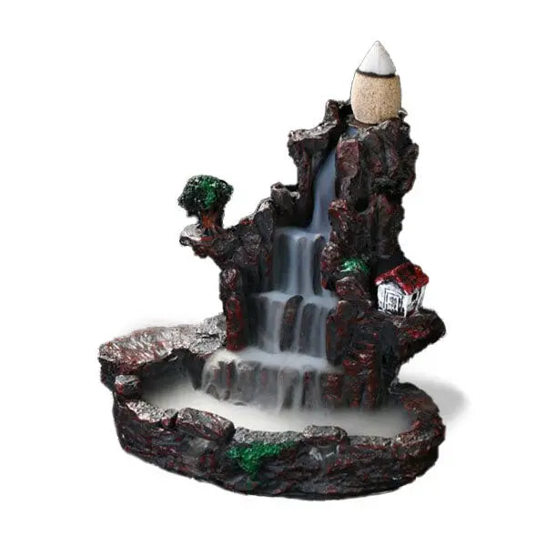 ATELIER-TIBET – Fontaine à Encens Zen Cascade Paysage de Montagne