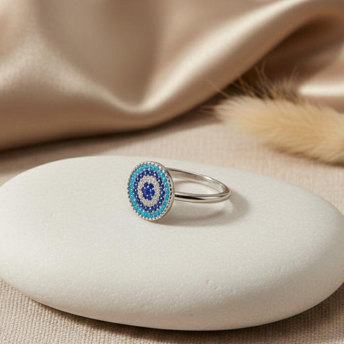ATELIER-TIBET – Parure Symbolique Œil Bleu “Nazar” – Élégance & Intention