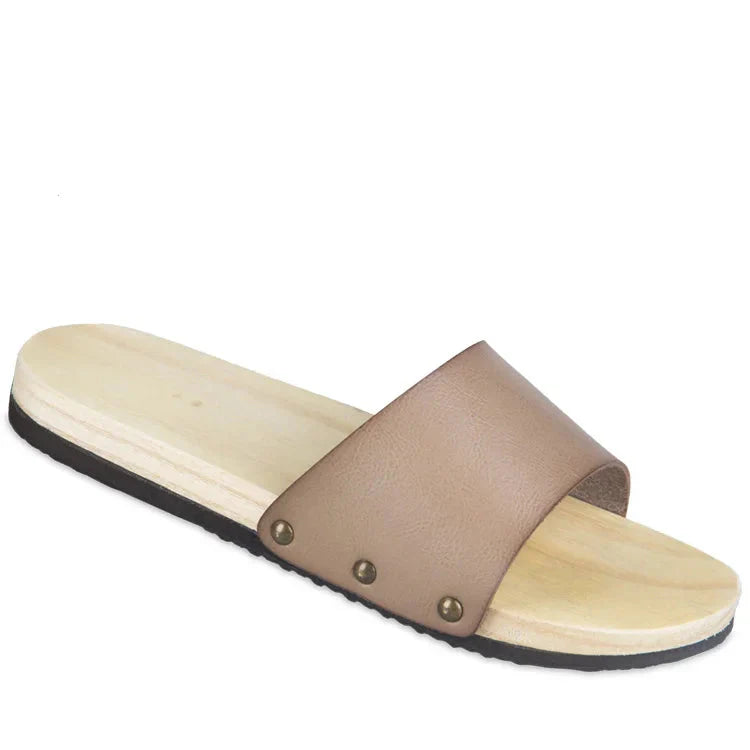 ATELIER-TIBET – Sabot Geta Moderne en Bois & Cuir PU