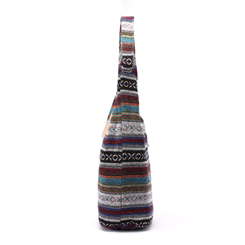 ATELIER-TIBET – Sac à bandoulière femme en tissu tissé rétro – Polyester – 30 cm