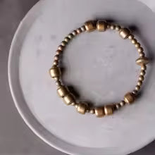 ATELIER-TIBET Bracelet cuivre oxydé fait main – Style punk/rock, mixte et stretch