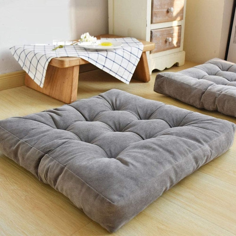 ATELIER-TIBET — Zabuton Coussin Japonais 55 × 55 cm | Assise Traditionnelle & Ambiance Zen
