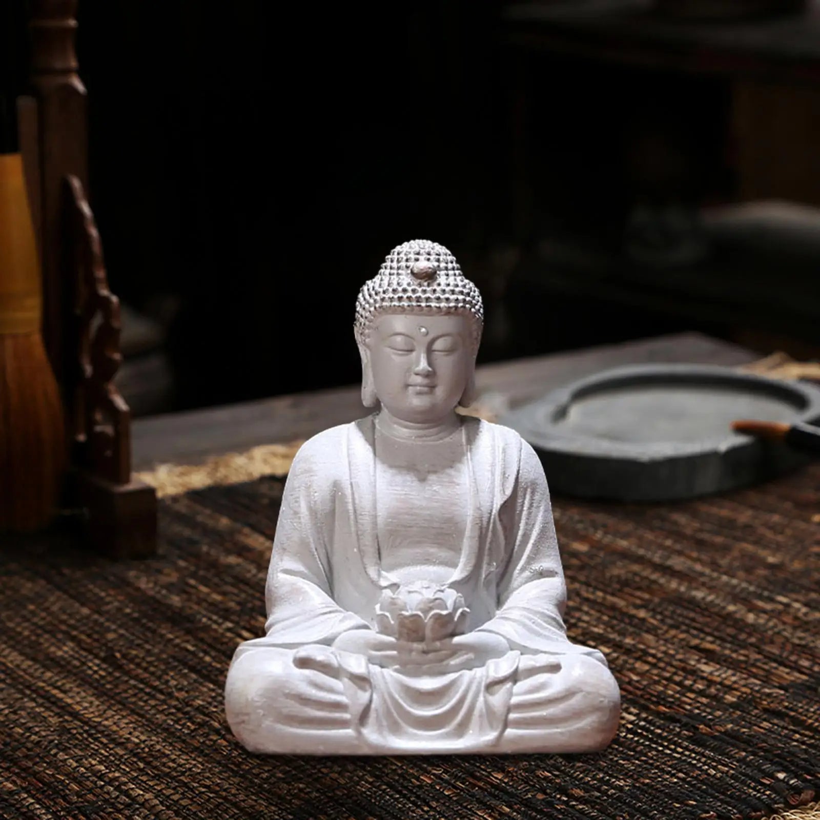 ATELIER-TIBET Statuette Bouddha de style antique en résine