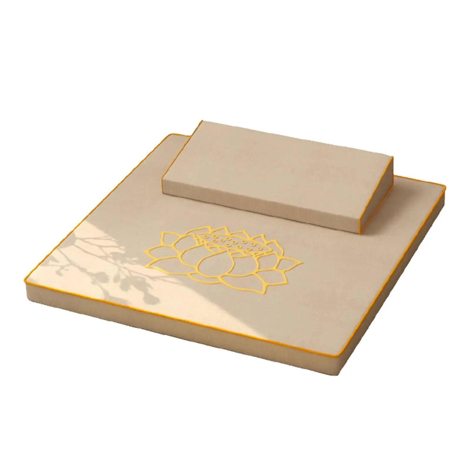 ATELIER-TIBET Lot de 2 Coussins de Méditation – Imprimé Fleur de Lotus, Confort & Bien-être