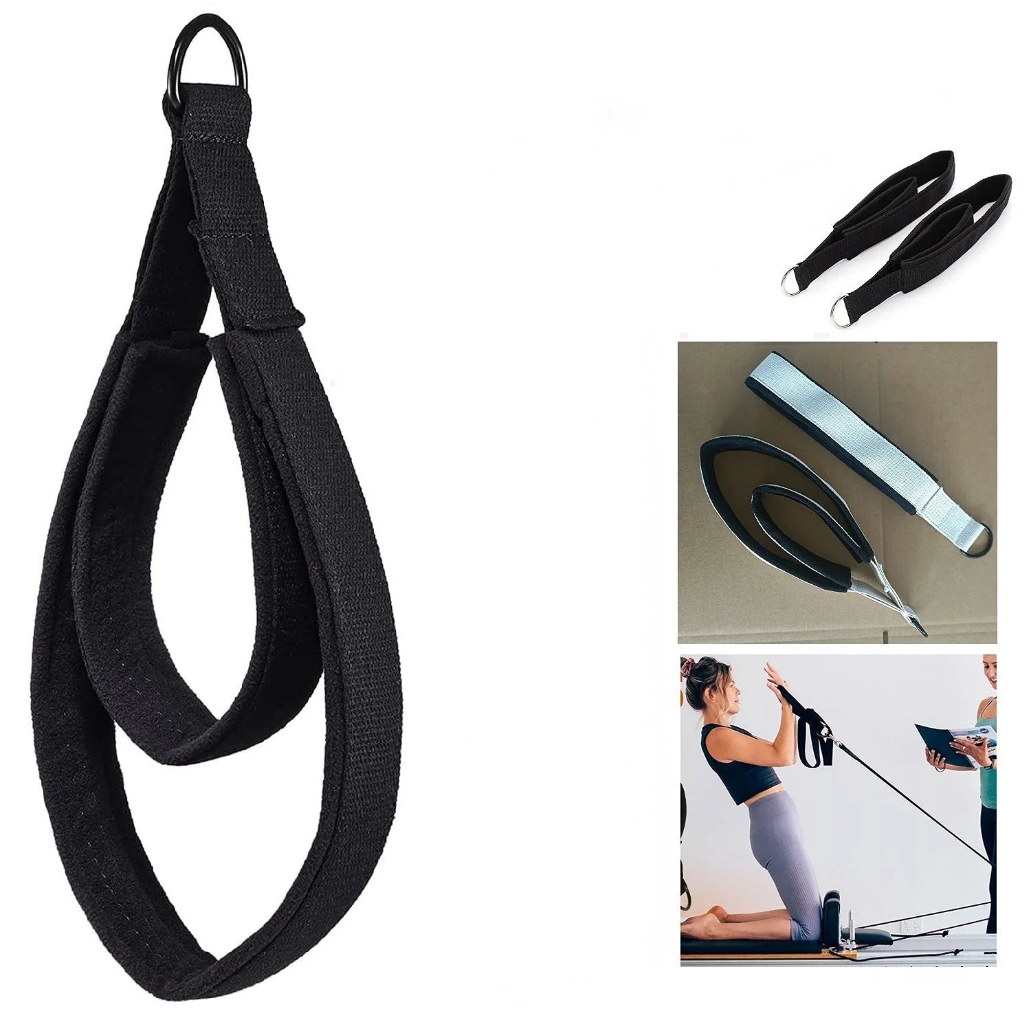 ATELIER-TIBET – Sangle Élastique de Yoga Noire en Polyester & Coton